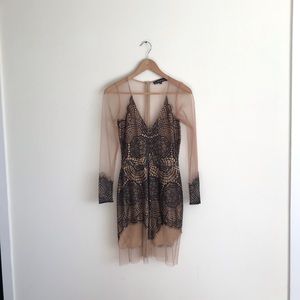 For Love & Lemons Antigua mini dress Black M